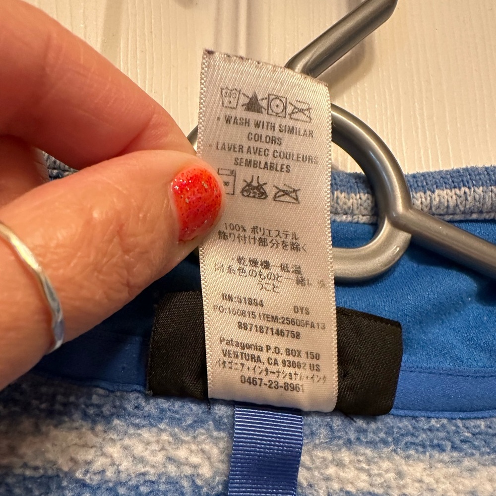 Women’s Patagonia Medium Blue/Gray Half Zip Sweater 💙 - Picture 5 of 5